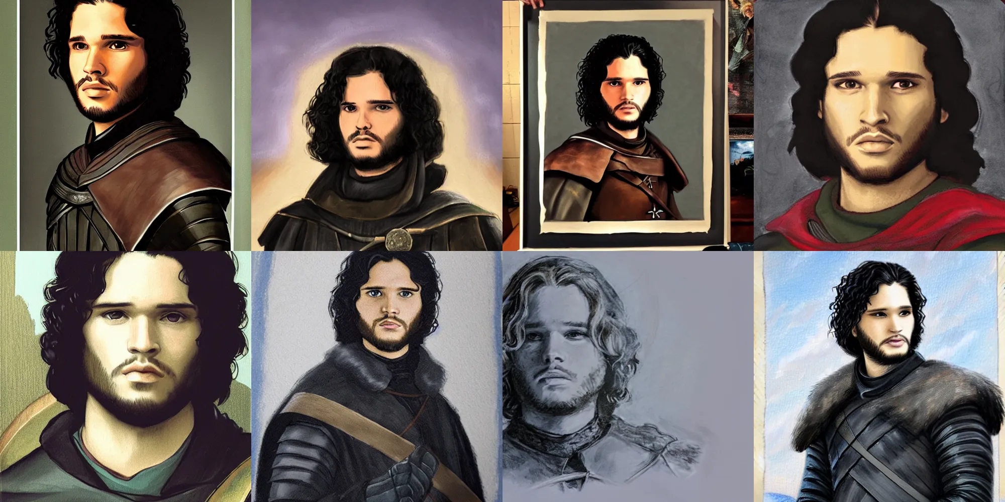 Prompt: Raphael painting of Jon Snow