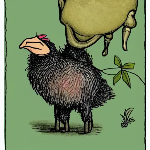 Prompt: cute cartoon illustration of a dodo bird