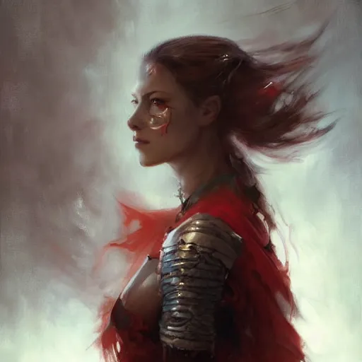 Prompt: a beautiful painting of a nord woman, by raymond swanland and jia ruan, featured on artstattion