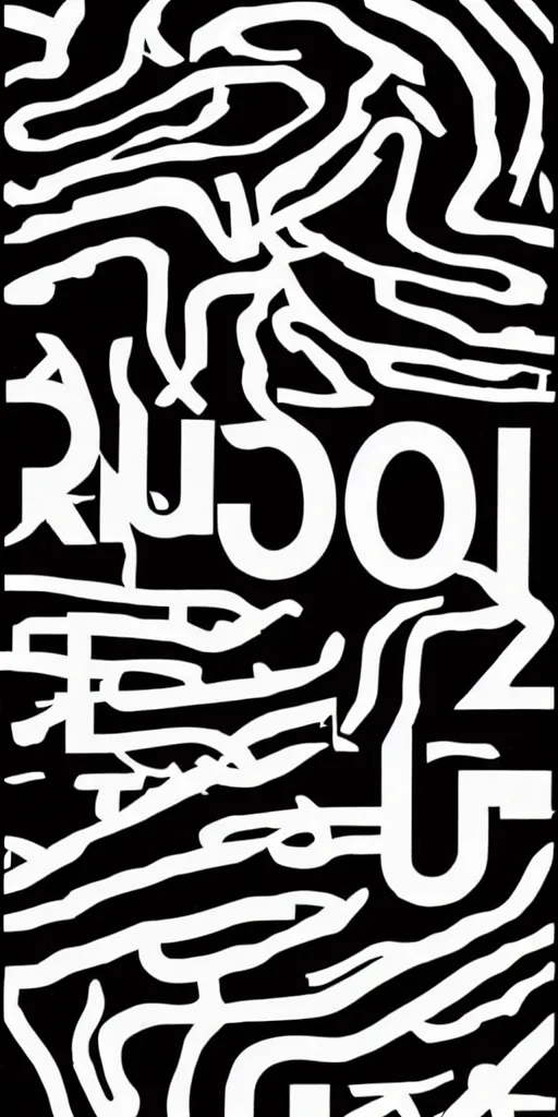 Image similar to black on white graphic design in style of david rudnick, eric hu, y 2 k, swiss design