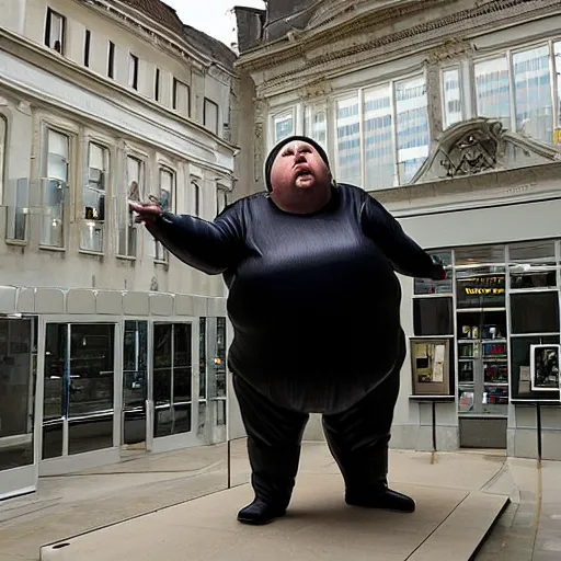 Prompt: rotund obese fox, ron mueck masterpiece in exhibition