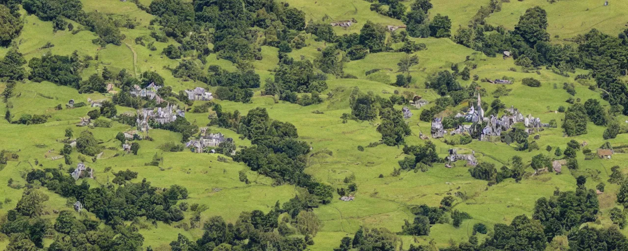 Image similar to a highly detailed photograph of The Shire