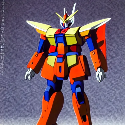 Prompt: cinematic still, full body gundam by fujioka kenki, full body gundam by mamoru nagano