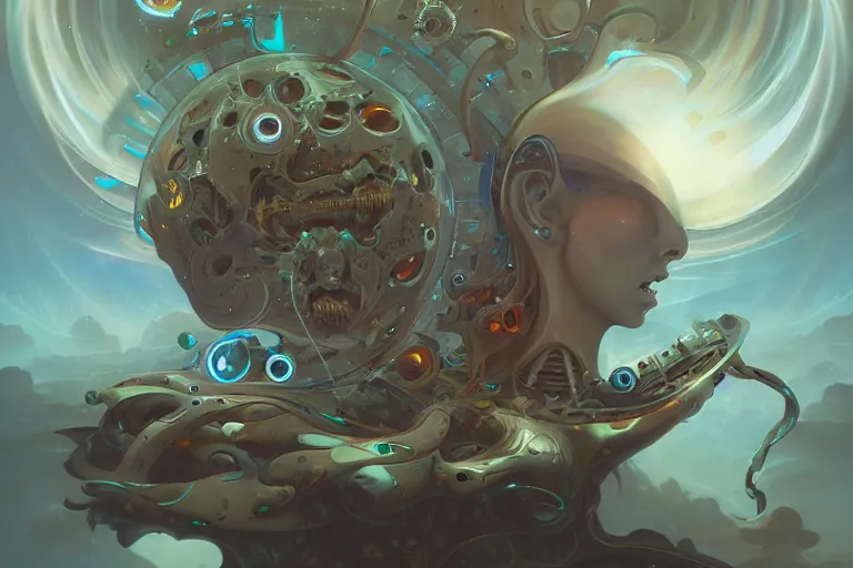 Image similar to Biomechanical Astral Projection Device by Peter Mohrbacher