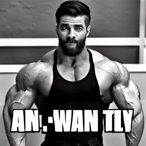 Image similar to the most manly man ever, black-and-white, he is a chad, very muscular, 4K