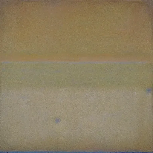 Image similar to This experimental art is composed of two rectangles of different sizes and colors, separated by a thin line. The bottom rectangle is larger and warmer in color. The top rectangle is smaller and lighter in color. The line that separates the rectangles creates a sense of tension and balance. A deep background provides a sense of depth and space. by Eastman Johnson, by Arthur Dove saturated