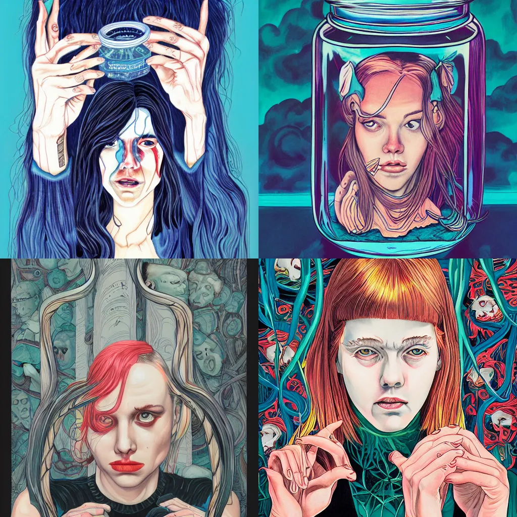 Prompt: fear in a jar, Martine Johanna