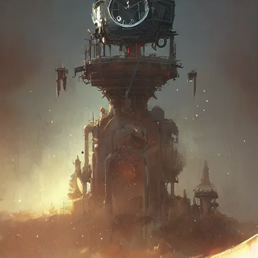 Image similar to time machine, greg rutkowski, trending on artstation, highly detailed, sharp focus