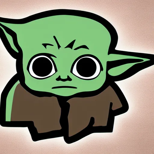 Prompt: baby yoda, trending on logopond