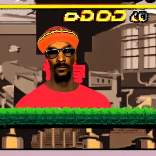 Prompt: snoopdogg in sf2 video game