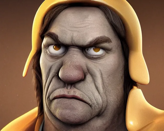 Image similar to homer simpson as sandor clegane, character art, by various concept artists, redshift render, hyperrealistic face, photorealistic render