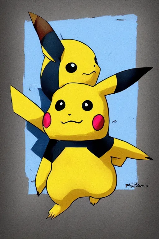 Image similar to portrait of pikachu in starcraft terran marine power armor, concept art by wayne reynolds