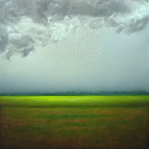 Image similar to “field with rain and lightning oil panting”