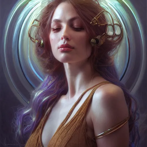 Prompt: muse by donato giancola, fantasy, photorealistic, octane render, unreal engine, dynamic lighting, cute face, beautiful girl, beautiful, wlop, cute, perfect factions, perfect woman, trending on artstation, poster, volumetric lighting, very detailed faces, 4 k, award winning