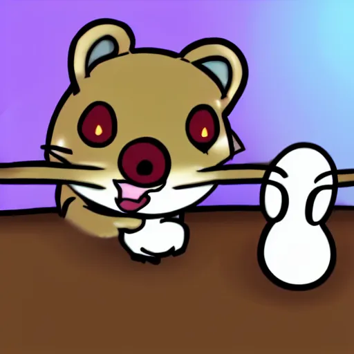 Image similar to Ferret Pogging, Discord Emote, Cartoony