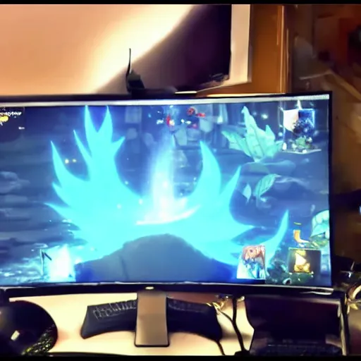 Image similar to korok from team liquid dota 2 smashes his monitor in rage