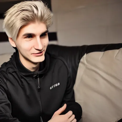 Image similar to really handsome gigachad xqc gigachad gambling : : realistic : : 1 dslr : : 1 - - quality 2