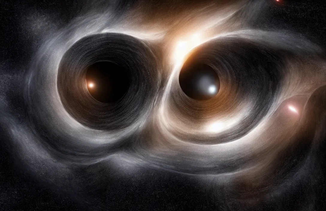 Image similar to black hole collapses into stability ; halls of space by ben wanat ; interstellar black hole ; surrealism ; digital art ; final cinema cut ; 8 k render ; 1 2 k 8 k ; ultra rich detail 1 0 0 0 hour render