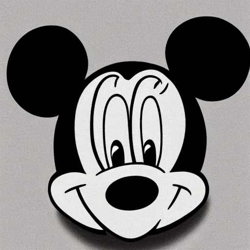 mickey mouse face drawings