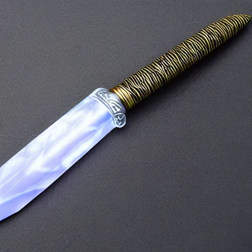 Prompt: translucent sci-fi dagger, 8k, hyper realistic