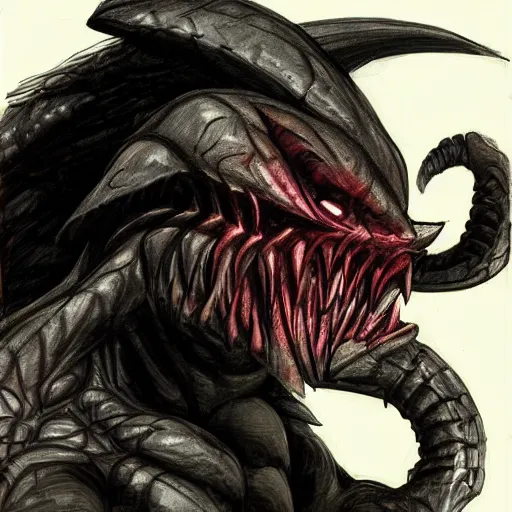 Prompt: concept art of predator face redesign