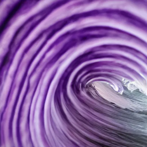 Prompt: High quality purple tornado in the sea