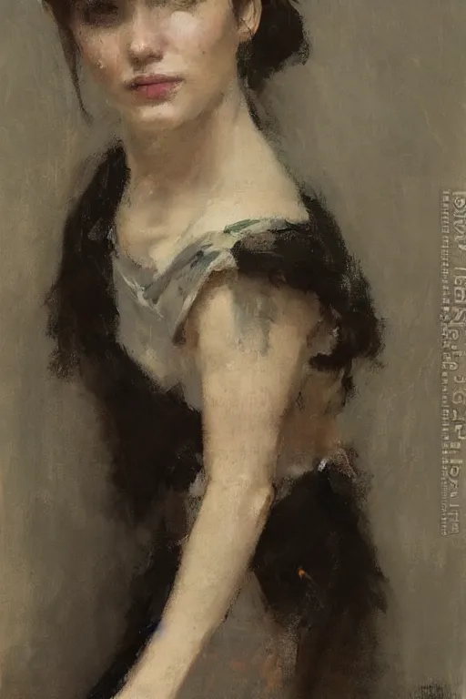 Image similar to Richard Schmid and Jeremy Lipking full length portrait painting of a young beautiful fantasy princess