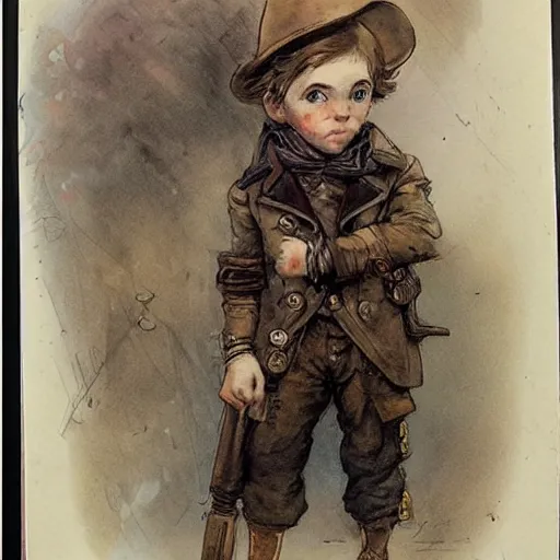 Image similar to (((((portrait of boy dressed as steampunk explorer . muted colors.))))) by Jean-Baptiste Monge !!!!!!!!!!!!!!!!!!!!!!!!!!!