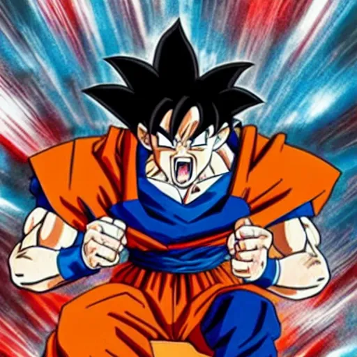 Prompt: Goku as Capitan America