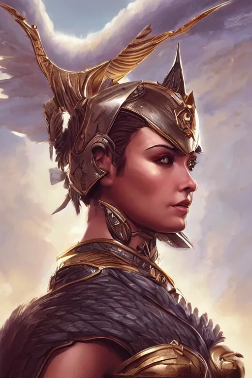 Image similar to amazon valkyrie athena, d & d, fantasy, portrait, highly detailed, headshot, digital painting, trending on artstation, concept art, sharp focus, illustration, art by artgerm and greg rutkowski and magali villeneuve