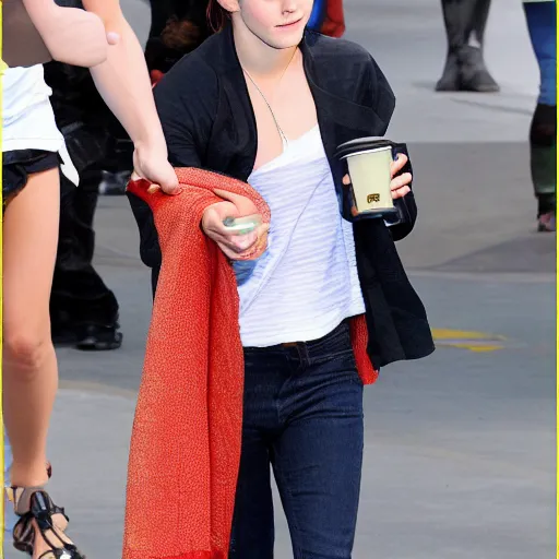 Image similar to emma watson cold grasping for her blanket