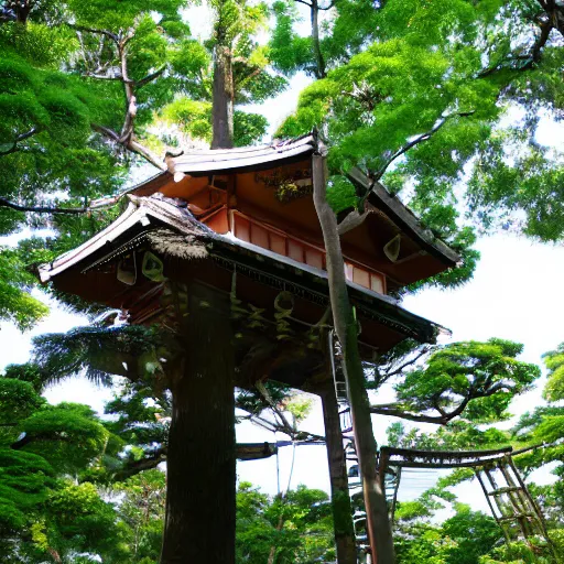 Image similar to a japanese tree house