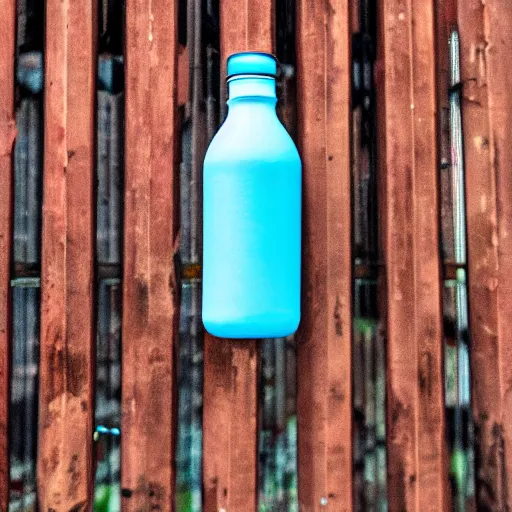 Prompt: a water bottle on a grill, professional food photography