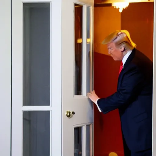 Prompt: Donald Trump trapped in closet