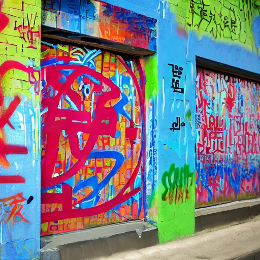 Prompt: hangul graffiti