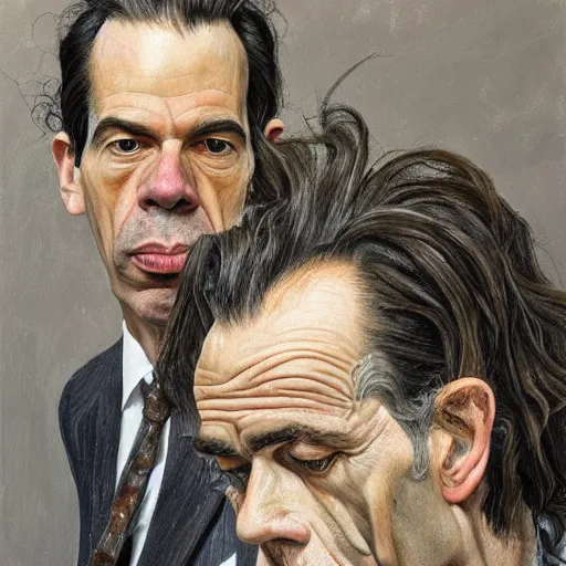 Image similar to high quality high detail painting by lucian freud, hd, nick cave