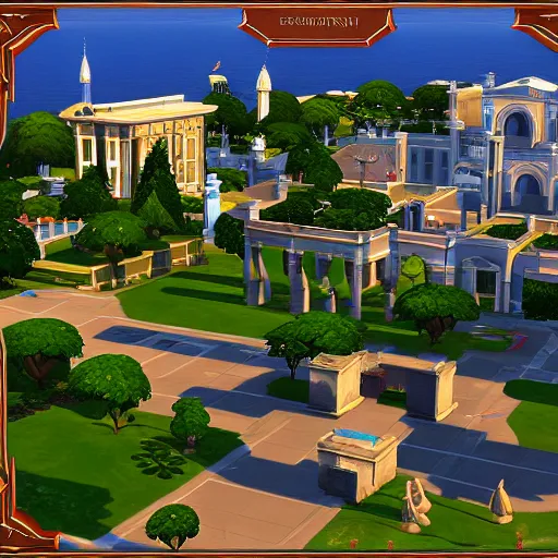 Image similar to The Sims 4: Byzantine Empire, video game cover