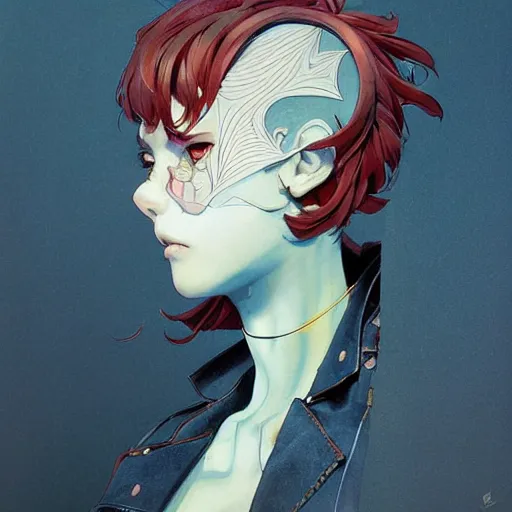 Image similar to prompt : blade character portrait soft light painted by james jean and katsuhiro otomo and erik jones, inspired by evangeleon anime, smooth face feature, intricate oil painting, high detail illustration, sharp high detail, manga and anime 1 9 9 9