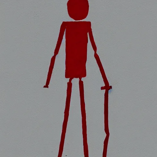 Image similar to a realistic stickman