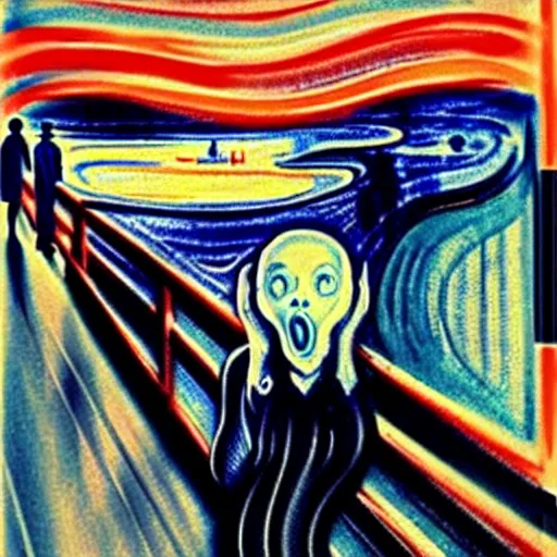 Prompt: the scream, digital art