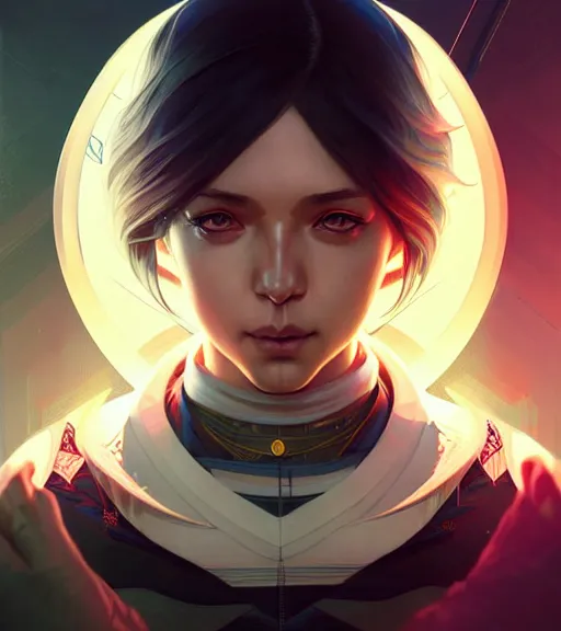 Image similar to symmetry ( naru from prey ) ultra detailed, intricate, dynamic lighting, digital art, anime, digital painting, art station, wlop, sharp focus, illustration, art by artgerm and greg rutkowski and alphonse mucha