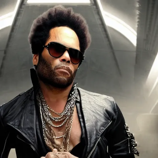 Prompt: lenny kravitz ( with accurate face ) as men in black agent fighting aliens, dynamic movie still, detailed 8 k photorealistic portrait, imdb poster style