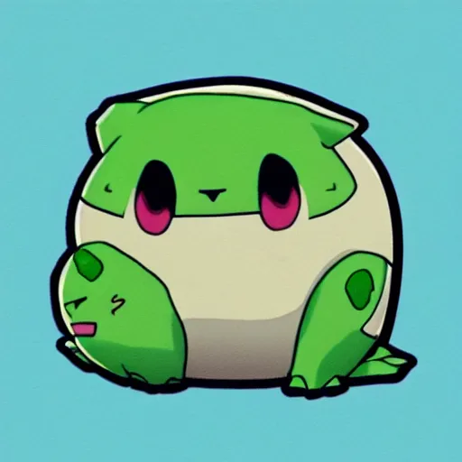 Prompt: bulbasaur as a squishmallow