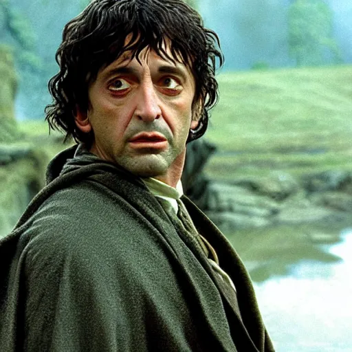 Image similar to film still of Al Pacino in Lord of the Rings