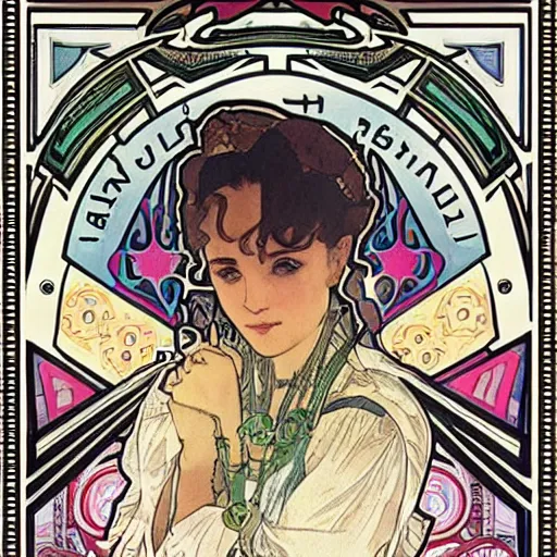 Image similar to gta : dubai, by alphonse mucha