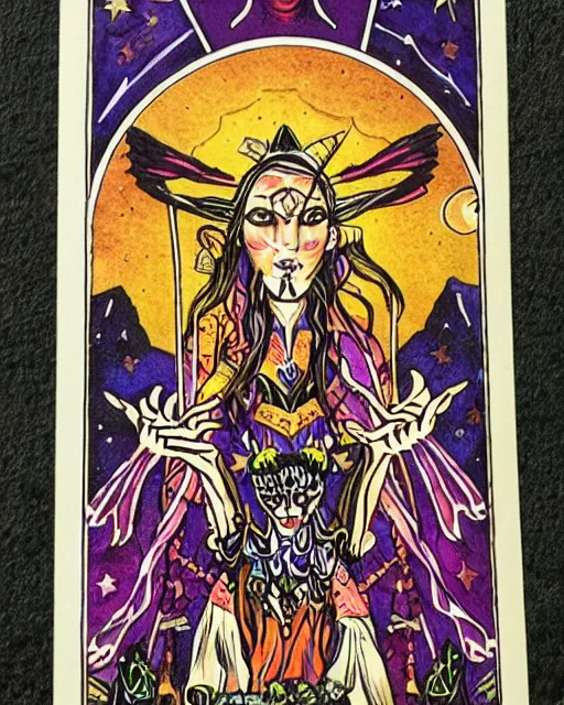 Image similar to tarot art voodoo magick realm cast