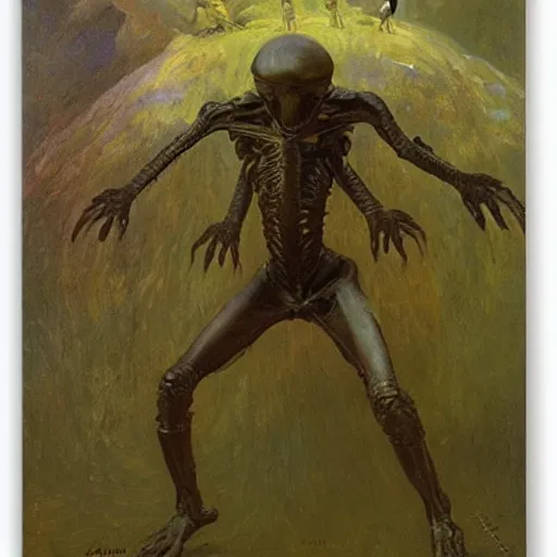 Image similar to alien by ilya repin