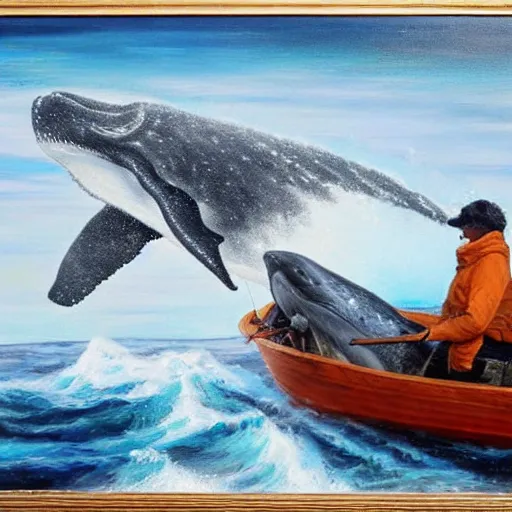 Image similar to the final whaling trip, oil on canvas, highly detailed, masterpiece