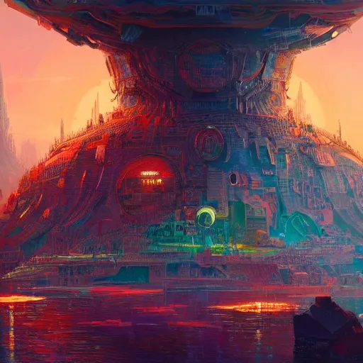 Image similar to artstation concept of futurama, bright colorful, hyperdetailed, artstation trending, world renowned artists, worth1000.com, historic artworks society, antique renewel, cgsociety, by greg rutkowski, by Gustave Dore, Deviantart