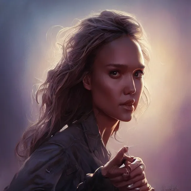 Image similar to the thing jessica alba john carpenter by stanley artgerm lau, wlop, rossdraws, frank frazetta, andrei riabovitchev, marc simonetti